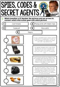 Spies, Codes and Secret Agents - A World War 2 Reading Passage and Worksheets by TeacherManuElla