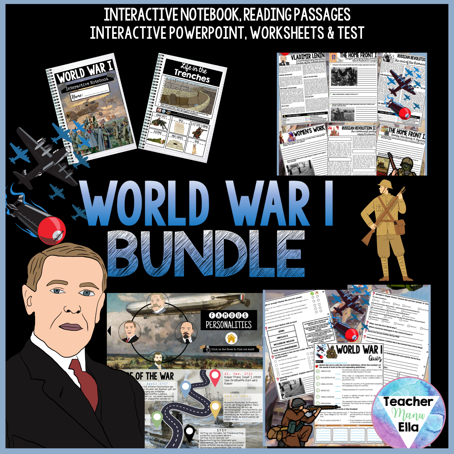 World War I Unit Bundle Teaching Resource by Teachermanuella